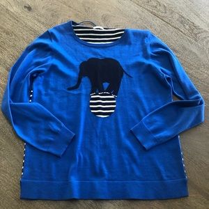 Crown & Ivy Sweater Elephant on Ball  M/L